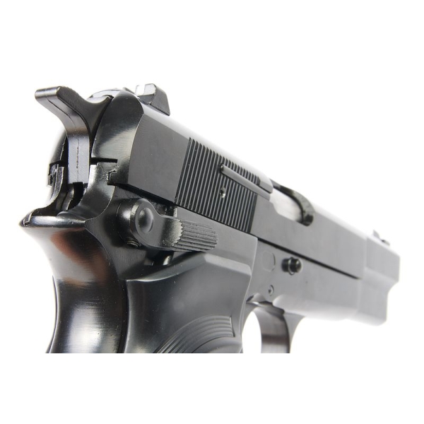 Wholesale Browning Hi-Power MK3 Green Gas Airsoft Pistol Supplier - Black - Image 2