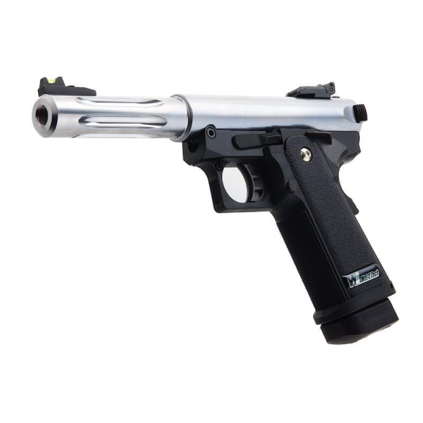WE Tech Hi Capa 5.1 Galaxy Airsoft Pistol Bulk Wholesale - Green Gas - Silver Slide