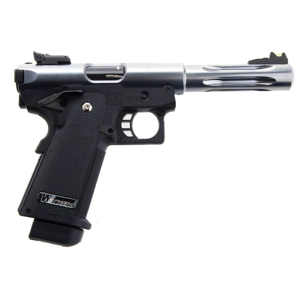 WE Tech Hi Capa 5.1 Galaxy Airsoft Pistol Bulk Wholesale - Green Gas - Silver Slide - Image 3