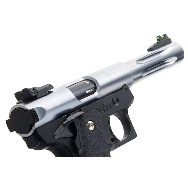 WE Tech Hi Capa 5.1 Galaxy Airsoft Pistol Bulk Wholesale - Green Gas - Silver Slide - Image 4