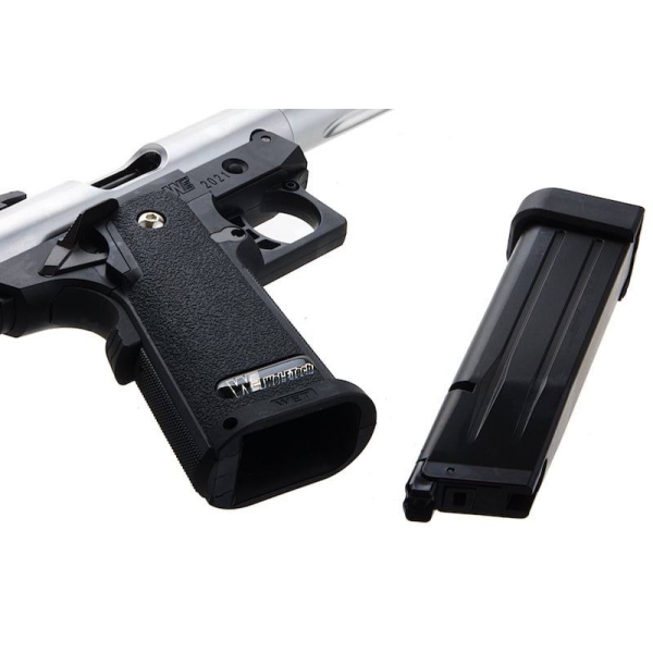 WE Tech Hi Capa 5.1 Galaxy Airsoft Pistol Bulk Wholesale - Green Gas - Silver Slide - Image 9