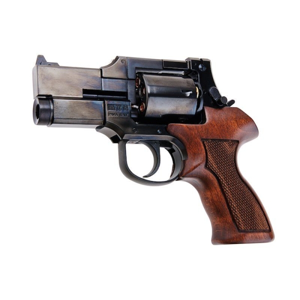 Marushin Mateba Gas Revolver 3 inch - W Deep Black (Heavyweight Wood Grip Version)