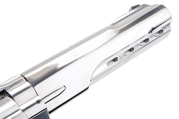 Factory Wholesale WinGun CO2 Airsoft Revolver 702 6mm Black Grip Silver - Image 5