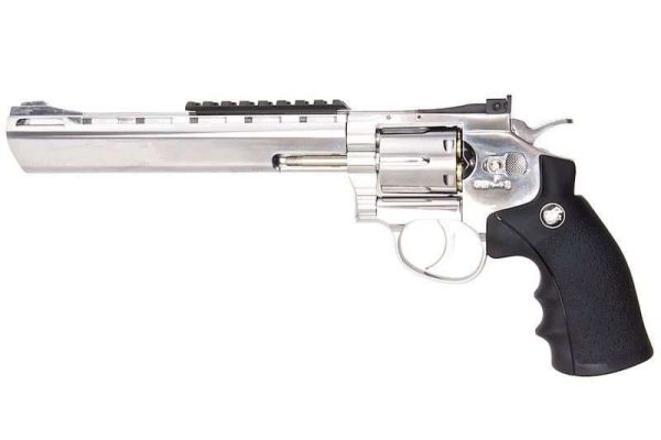 Wholesale CO2 Airsoft Revolver Manufacturer - WinGun 703 6mm 8 Inch Silver - Image 2