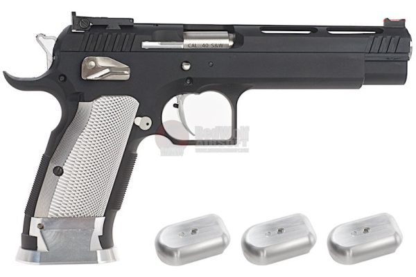 Wholesale Supplier GB01 TF Aluminum 5.5 Inch GBB Airsoft Pistol Black - Image 2