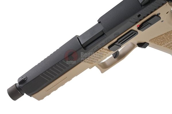 Wholesale Supplier of ASG CZ P-09 Duty CO2 Airsoft Pistol with Threaded Barrel - Tan - Image 5